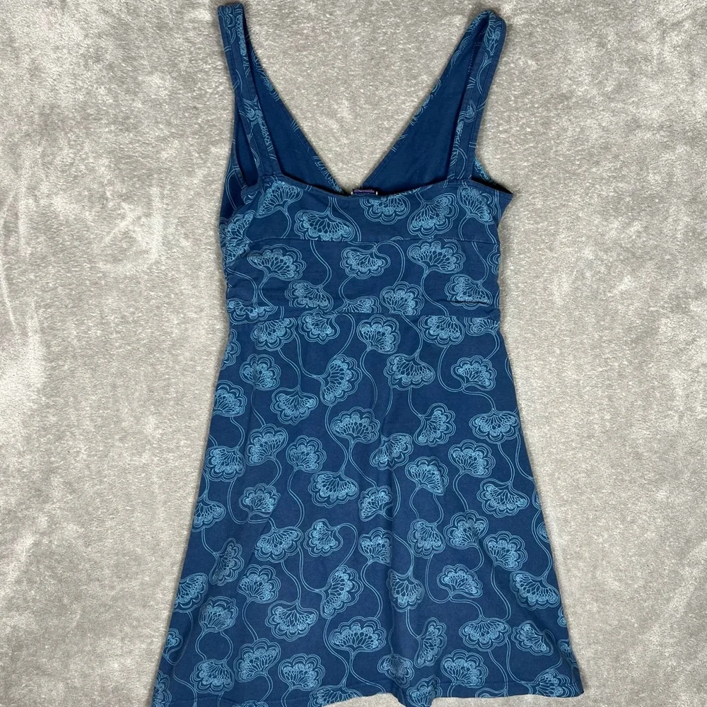 Patagonia Dress Women Medium Blue Margot Floral Outdoors Hiking Camping Active - Picture 5 of 6